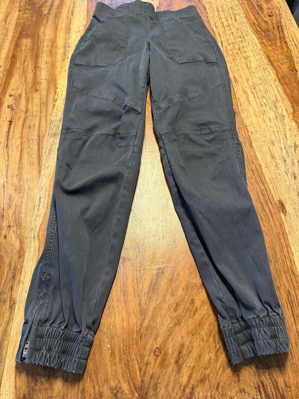 Spanx Stretch Twill Ankle Zip Joggers Washed gray Size S